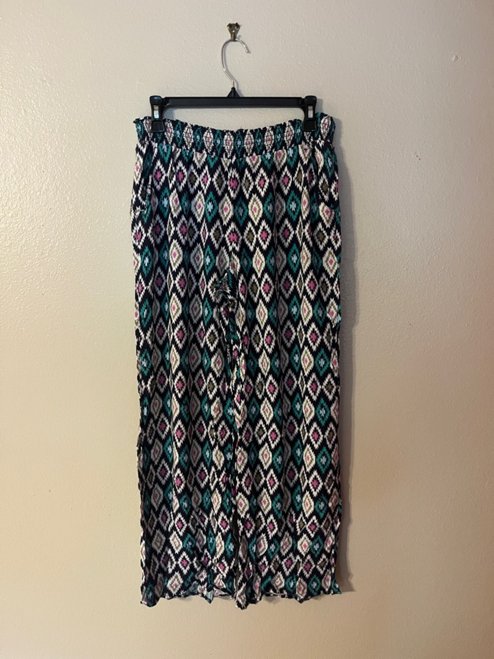 Xhilaration Teal Black White Pink Geometric Straight Leg Sleep Pants